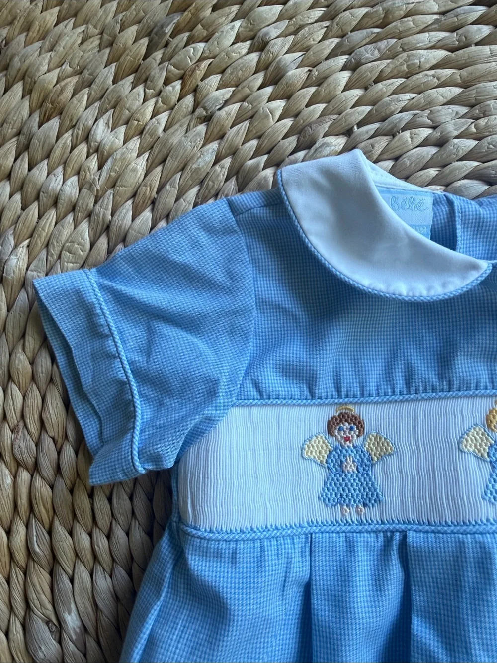 Petit Bebe Angel Smocked Bubble